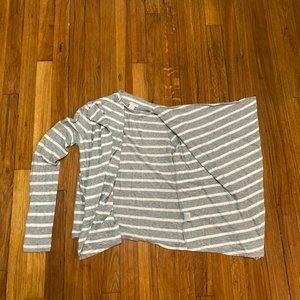 LAST CHANCE - J Crew Grey and White Open Cardigan XXS